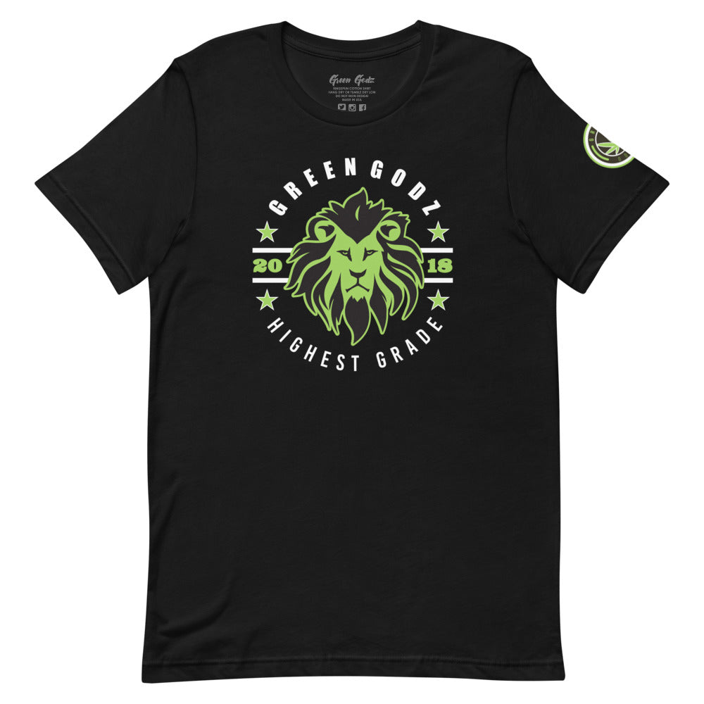 Men's Lion Logo Black Tshirt – Greengodz-wholesale